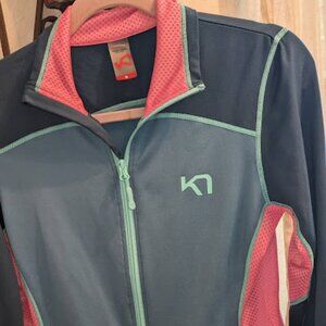 Kari Traa Full Zip Jacket in Teal Pink M